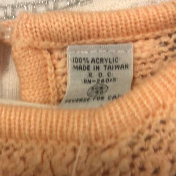 Vintage 80’s knobby knit sweater- Wye Oaks - pastel tones- acrylic short sleeves - Picture 3 of 7